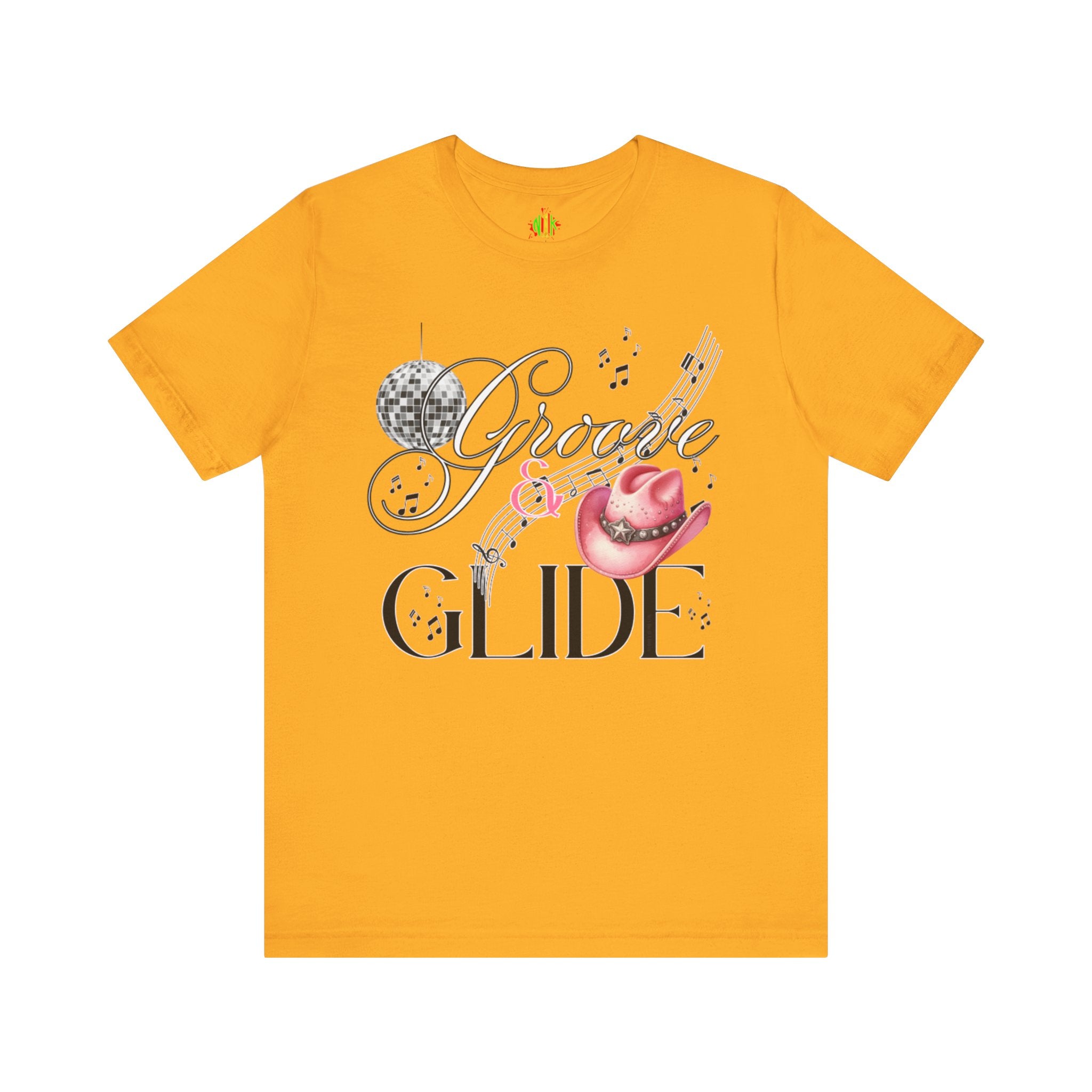 Groovy Glide Unisex Jersey Tee - Fun Retro Music Vibes